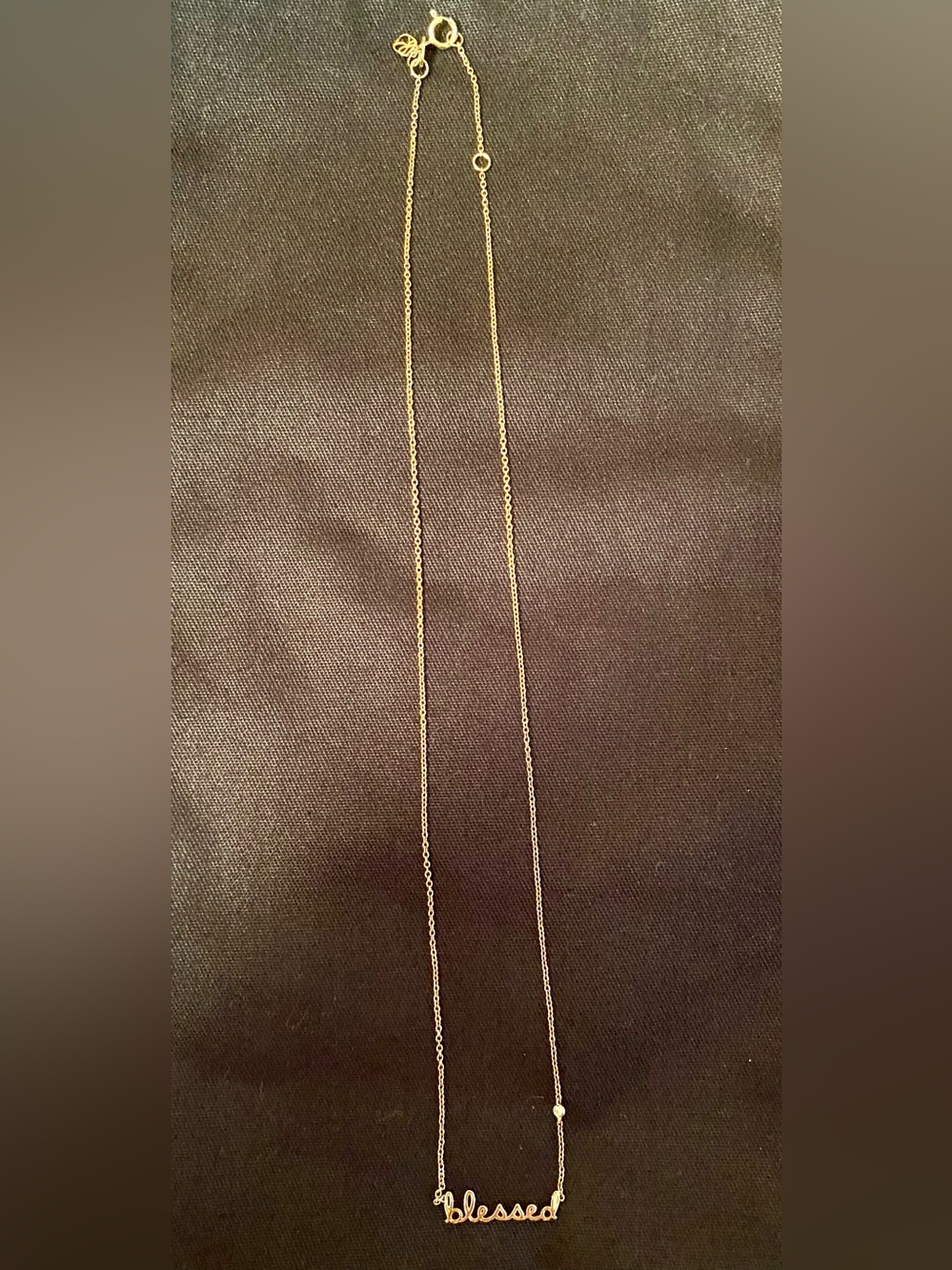 Sydney Evan Gold Plated over Sterling Silver, Blessed” Necklace
